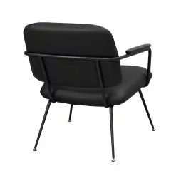 Rowico AB PRESCOTT Nojatuoli Nahkaverhoilulla -säilytyshuonekalukauppa Prescott tuoli musta 120110 3