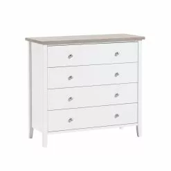 AS Jumek Export Oü SAARA Lipasto 85 Cm Korkea -säilytyshuonekalukauppa Saara lipasto 4ltk levea valkosaarni 1