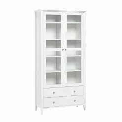 AS Jumek Export Oü SAARA Vitriini 85 Cm -säilytyshuonekalukauppa Saara vitriini 90 valkoinen levyhyllyt 1