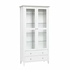 AS Jumek Export Oü SAARA Vitriini 85 Cm -säilytyshuonekalukauppa Saara vitriini 90 valkosaarni lasihyllyt 1