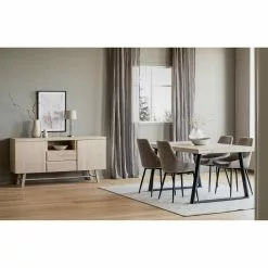 Rowico AB SIERRA Tuoli Kangasverhoilulla -säilytyshuonekalukauppa Sierra tuoli beige 110487 brooklyn ruokapoyta senkki mijoo