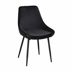 Rowico AB SIERRA Tuoli Samettiverhoilulla -säilytyshuonekalukauppa Sierra tuoli musta 110467