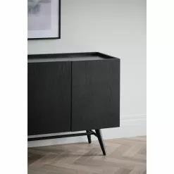 Rowico AB SPRINGDALE Senkki 160 Cm -säilytyshuonekalukauppa Springdale senkki musta 119737 milj2