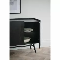 Rowico AB SPRINGDALE Senkki 160 Cm -säilytyshuonekalukauppa Springdale senkki musta 119737 milj3