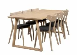 Anttiina Oy SWING/AMI 6 Hengen Ruokailuryhmä Puujalalla -säilytyshuonekalukauppa Swing Ami rr 1 6 koivu t.harmaa 2