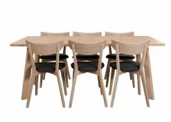 Anttiina Oy SWING/AMI 6 Hengen Ruokailuryhmä Puujalalla -säilytyshuonekalukauppa Swing Ami rr 1 6 viistot puujalat koivu t.harmaa