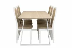 Anttiina Oy SWING/POHJOLA 6 Hengen Ruokailuryhmä 13 Anttiina Oy SWING/POHJOLA 6 Hengen Ruokailuryhmä -säilytyshuonekalukauppa Swing Pohjola rr 1 6 koivu valkoinen