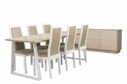 Anttiina Oy SWING/POHJOLA 6 Hengen Ruokailuryhmä 15 Anttiina Oy SWING/POHJOLA 6 Hengen Ruokailuryhmä -säilytyshuonekalukauppa Swing Pohjola rr 1 6 koivu valkoinen 2