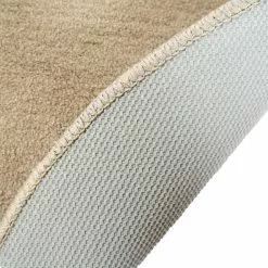 Mattokymppi Oy USVA Nukkamatto Pyöreä -säilytyshuonekalukauppa Usva matto beige kulma2 pyorea