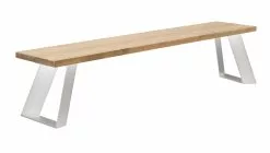 Vilbel Ou VENLA Penkki Vinoilla Metallijaloilla -säilytyshuonekalukauppa Venla penkki 200cm antiikki metallijalat vino valkoinen