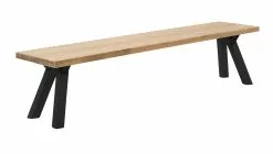 Vilbel Ou VENLA Penkki Puujaloilla -säilytyshuonekalukauppa Venla penkki 200cm antiikki puujalat musta