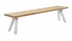 Vilbel Ou VENLA Penkki Puujaloilla -säilytyshuonekalukauppa Venla penkki 200cm antiikki puujalat valkoinen