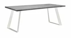 Vilbel Ou VENLA Lankkupöytä Vinoilla Metallijaloilla -säilytyshuonekalukauppa Venla poyta 200cm harmaa metallijalat vino valkoinen