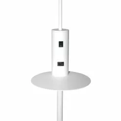 Valaisin Grönlund Oy VIGO USB Lattiavalaisin 160 Cm -säilytyshuonekalukauppa Vigo USB lattiavalaisin valkoinen detalj