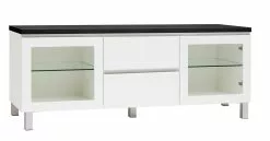 Leo-Matti Ojala Oy VIIVA Tv-taso 137 Cm NO 14 -säilytyshuonekalukauppa viiva tv 137 lasiovet ltk alumiinijalat musta