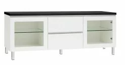 Leo-Matti Ojala Oy VIIVA Tv-taso 137 Cm NO 14 -säilytyshuonekalukauppa viiva tv 137 lasiovet ltk metallijalat musta