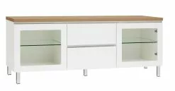 Leo-Matti Ojala Oy VIIVA Tv-taso 137 Cm NO 14 -säilytyshuonekalukauppa viiva tv 137 lasiovet ltk metallijalat tammi