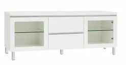 Leo-Matti Ojala Oy VIIVA Tv-taso 137 Cm NO 14 -säilytyshuonekalukauppa viiva tv 137 lasiovet ltk metallijalat valk