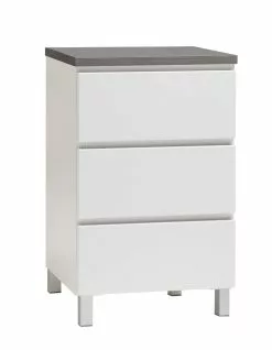 Leo-Matti Ojala Oy VIIVA Lipasto 46 Cm Matala -säilytyshuonekalukauppa viiva lipasto kapea 3ltk alumiinijalat antrasiitti