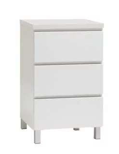 Leo-Matti Ojala Oy VIIVA Lipasto 46 Cm Matala -säilytyshuonekalukauppa viiva lipasto kapea 3ltk alumiinijalat saarni web