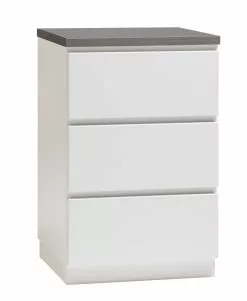 Leo-Matti Ojala Oy VIIVA Lipasto 46 Cm Matala -säilytyshuonekalukauppa viiva lipasto kapea 3ltk sokkeli antrasiitti