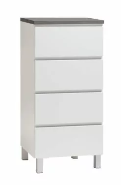 Leo-Matti Ojala Oy VIIVA Lipasto 46 Cm Korkea -säilytyshuonekalukauppa viiva lipasto kapea 4ltk alumiinijalat antrasiitti