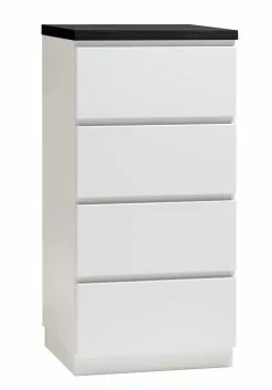 Leo-Matti Ojala Oy VIIVA Lipasto 46 Cm Korkea -säilytyshuonekalukauppa viiva lipasto kapea 4ltk sokkeli musta