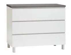 Leo-Matti Ojala Oy VIIVA Lipasto 92 Cm Matala -säilytyshuonekalukauppa viiva lipasto levea 3ltk alumiinijalat antrasiitti