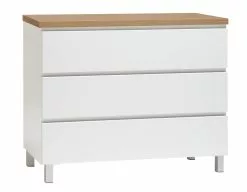 Leo-Matti Ojala Oy VIIVA Lipasto 92 Cm Matala -säilytyshuonekalukauppa viiva lipasto levea 3ltk alumiinijalat tammi