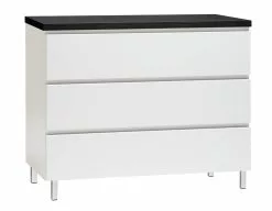 Leo-Matti Ojala Oy VIIVA Lipasto 92 Cm Matala -säilytyshuonekalukauppa viiva lipasto levea 3ltk metallijalat musta