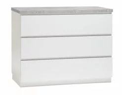 Leo-Matti Ojala Oy VIIVA Lipasto 92 Cm Matala -säilytyshuonekalukauppa viiva lipasto levea 3ltk sokkeli harmaa