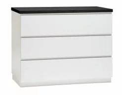 Leo-Matti Ojala Oy VIIVA Lipasto 92 Cm Matala -säilytyshuonekalukauppa viiva lipasto levea 3ltk sokkeli musta