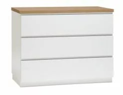 Leo-Matti Ojala Oy VIIVA Lipasto 92 Cm Matala -säilytyshuonekalukauppa viiva lipasto levea 3ltk sokkeli tammi