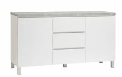 Leo-Matti Ojala Oy VIIVA Senkki 137 Cm Matala -säilytyshuonekalukauppa viiva senkki 2 3 alumiinijalat harmaa